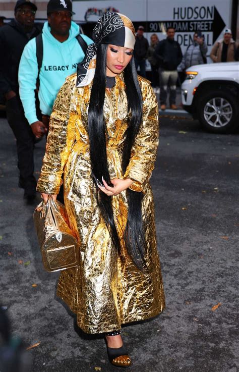 nicki minaj gold coat